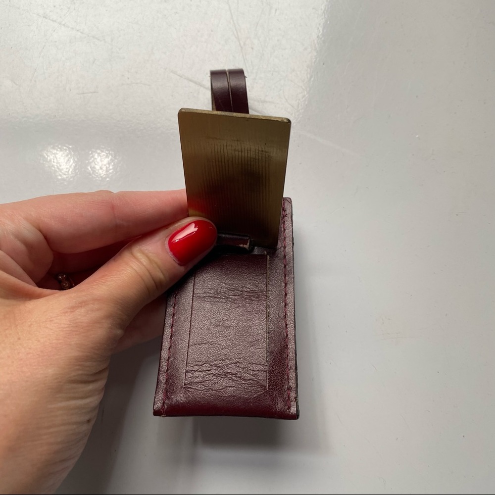 Vintage leather Marriott Club Marquis luggage tag - Picture 3 of 8
